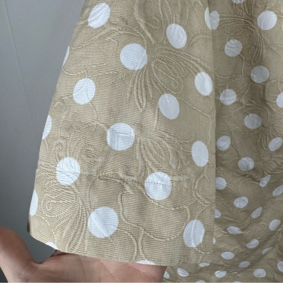 Chico’s Pleat-Back Jacket in Beige Polka Dot size 12/14 Large - Picture 6 of 11